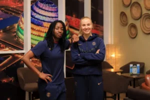 Paris Saint-Germain’s Paulina Dudek and Oriane Jean-François Begin Groundbreaking Tour with PSG Academy Rwanda